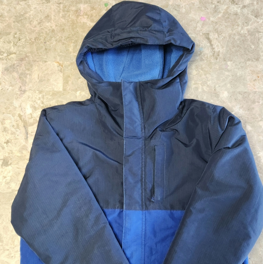 CHILDREN'S PLACE BOY'S BLUE WINTER COAT (Shell), SIZE LARGE 10/12